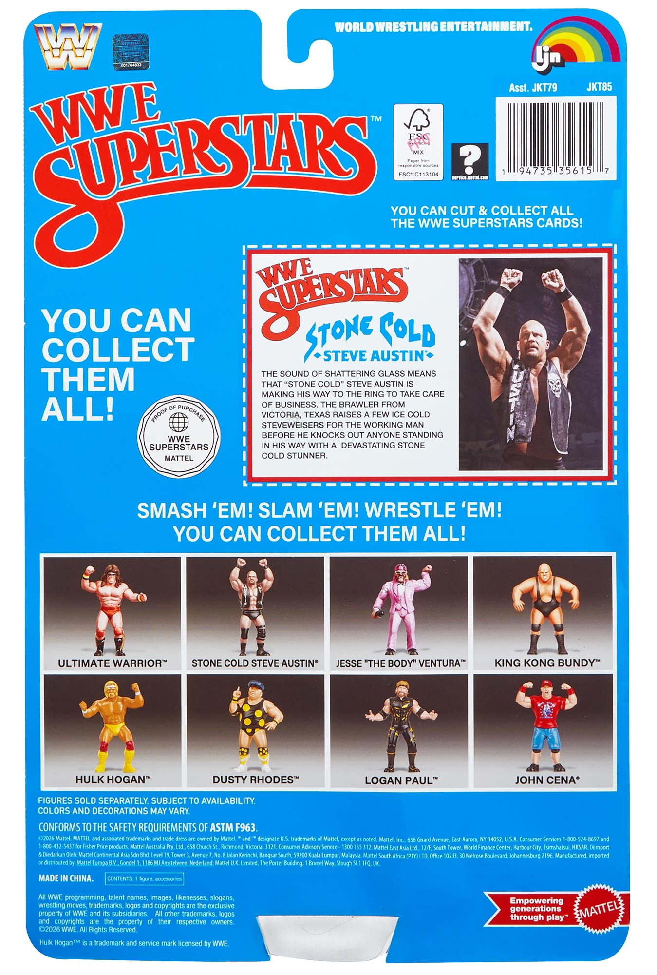 "Stone Cold" Steve Austin LJN WWE Superstars Series #2 (Black card)