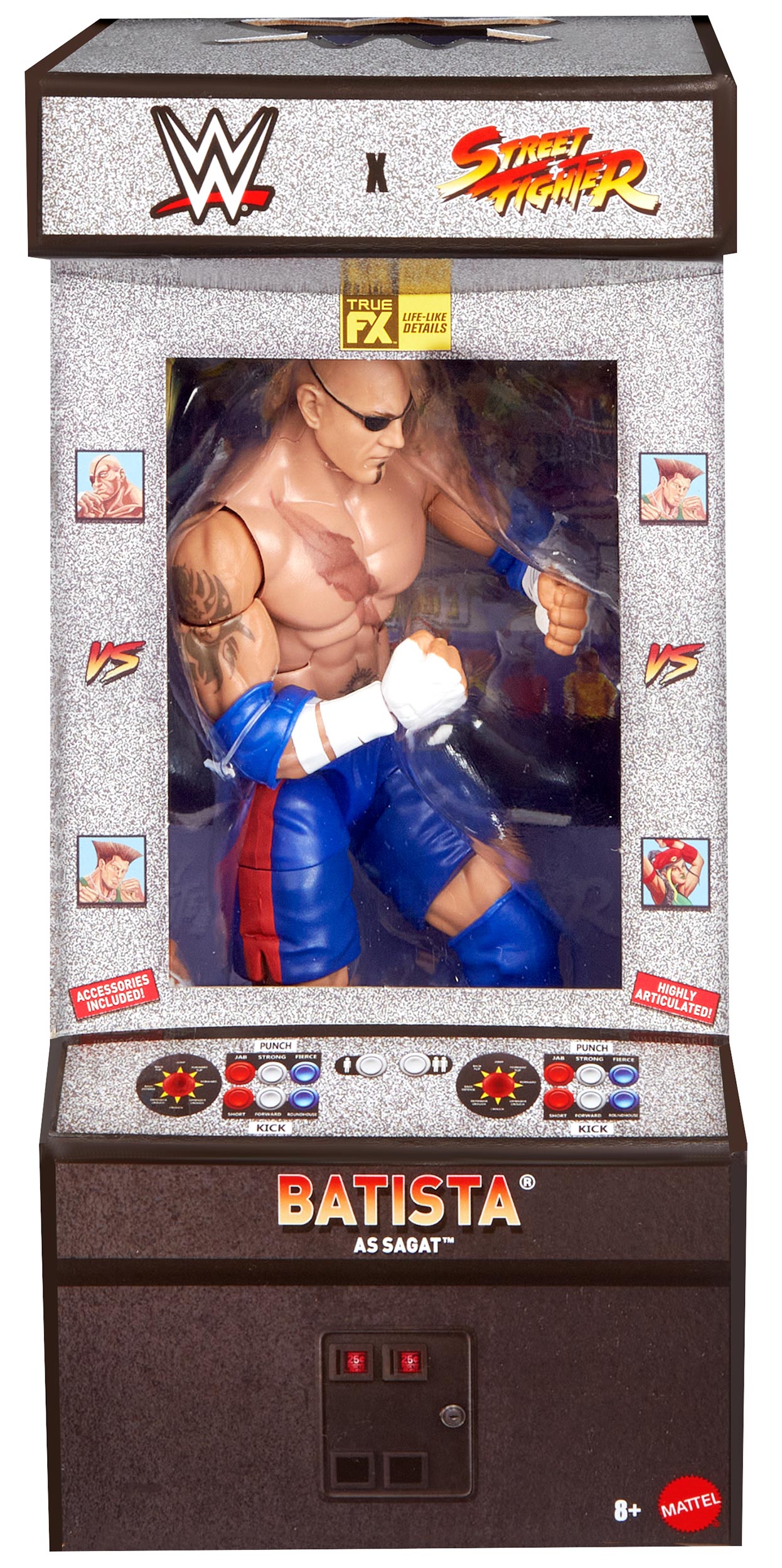 Batista as Sagat WWE Elite Collection x Street Fighter Series #2