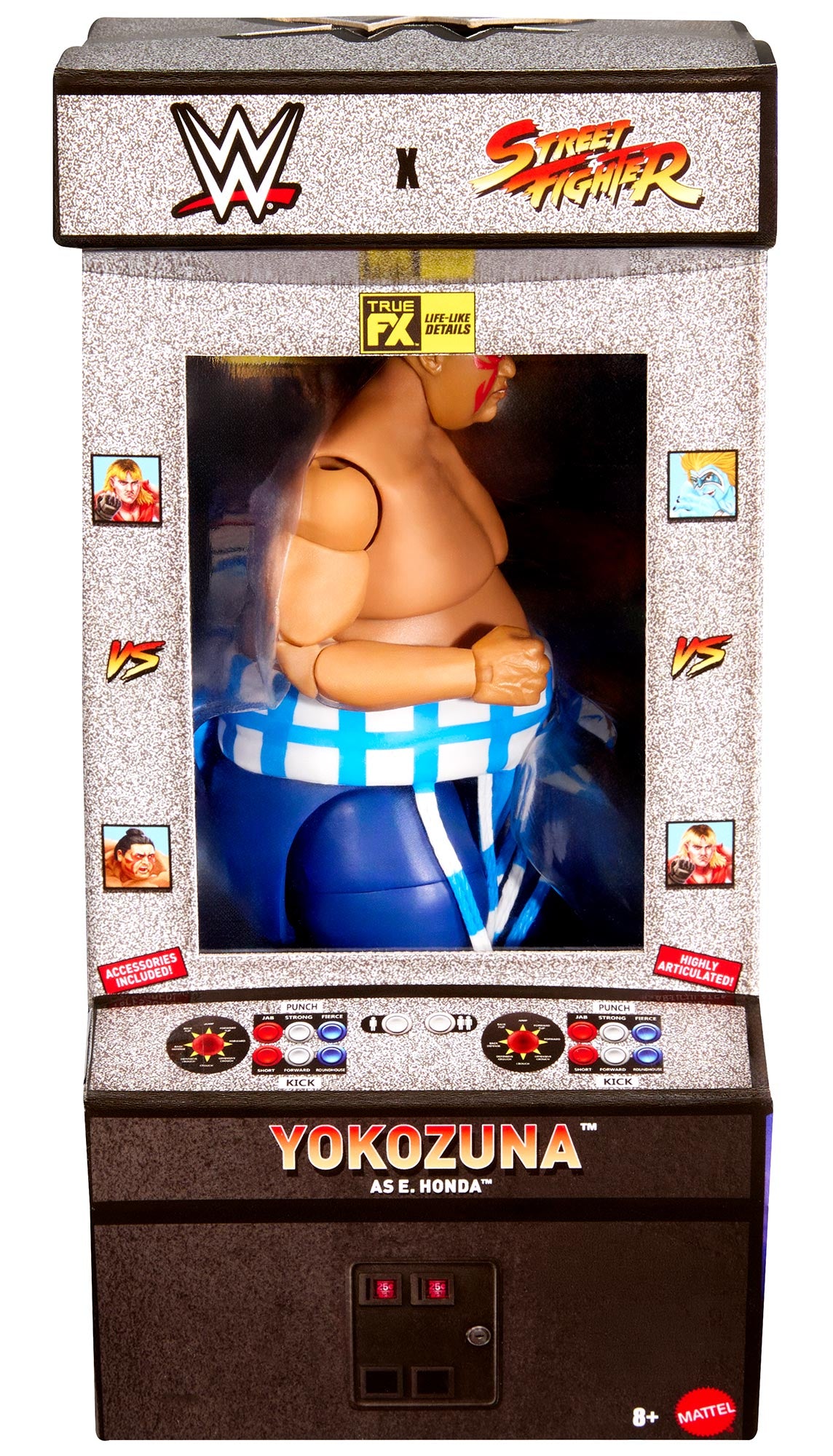 WWE Elite Collection X Street Fighter Action Figure Yokozuna as E. Honda - Free C&C Only