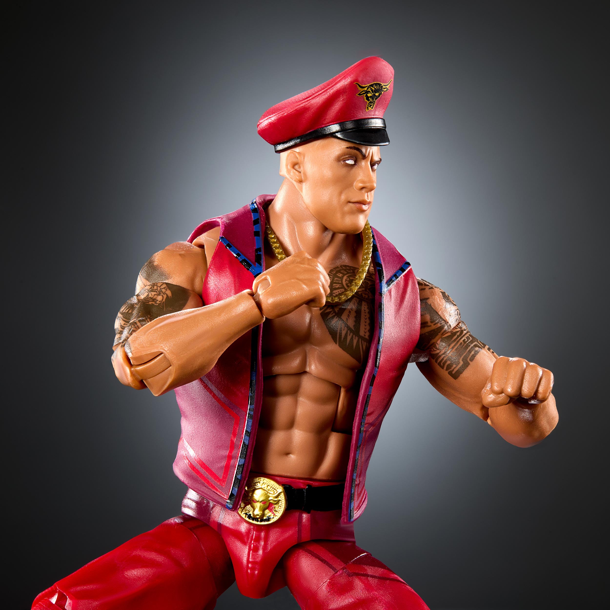 The Rock Final Boss as M Bison WWE Elite Collection x Street