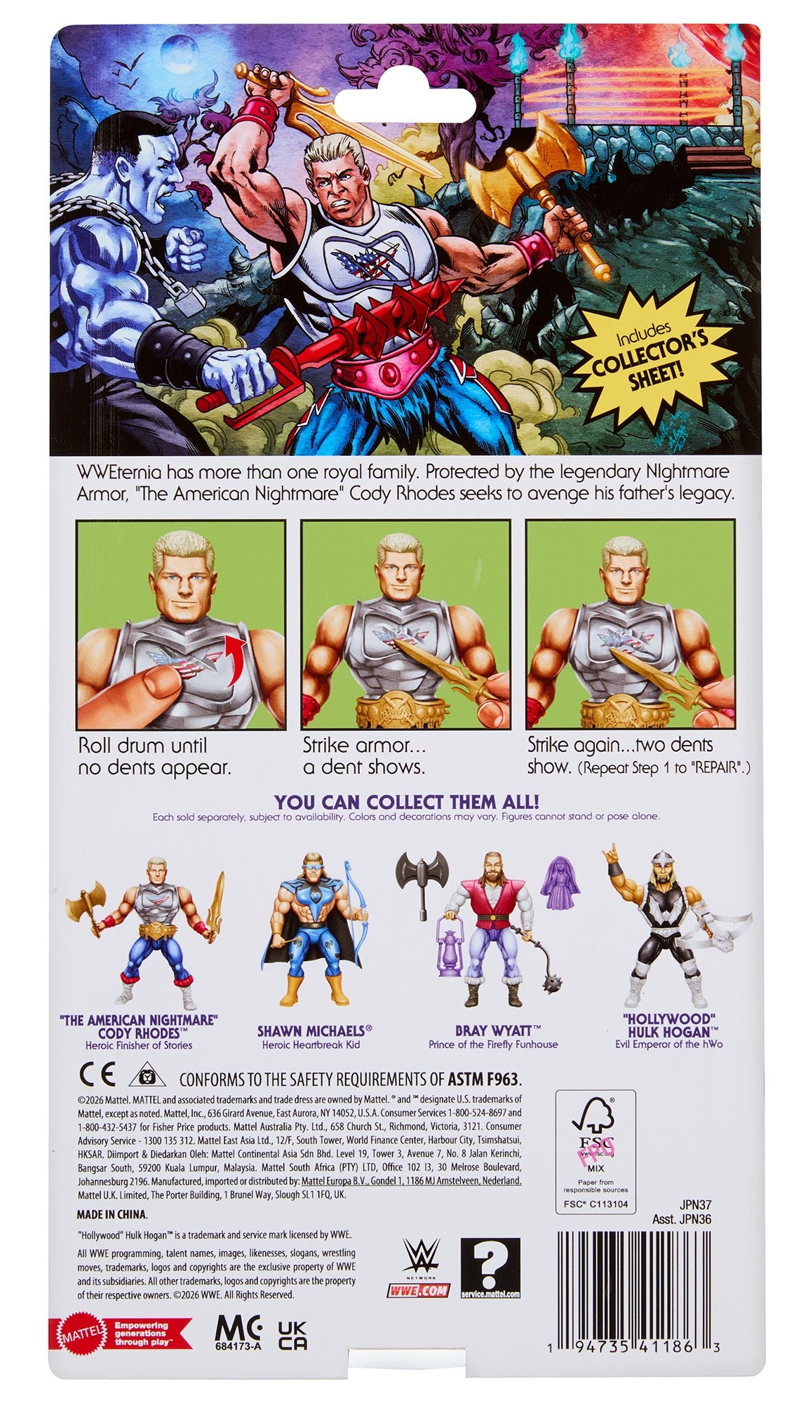 "The American Nightmare" Cody Rhodes Masters of the WWE Universe Series #9