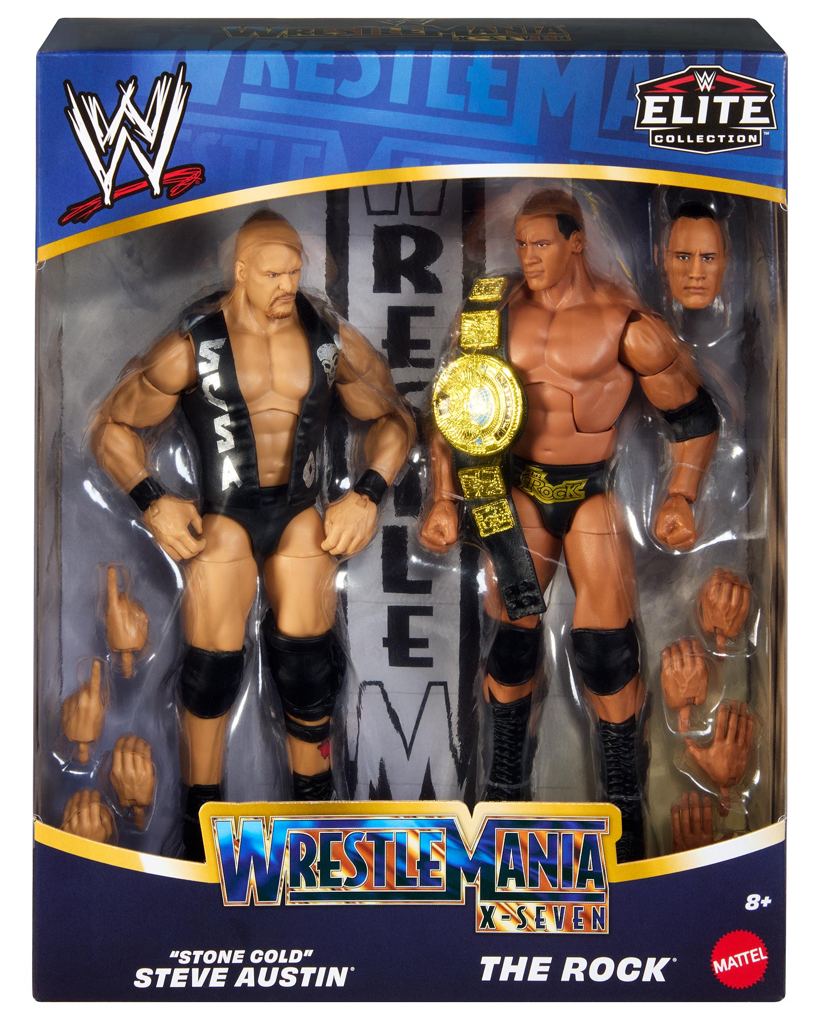 "Stone Cold" Steve Austin vs The Rock  WWE WrestleMania X7 Elite Collection (2-Pack)