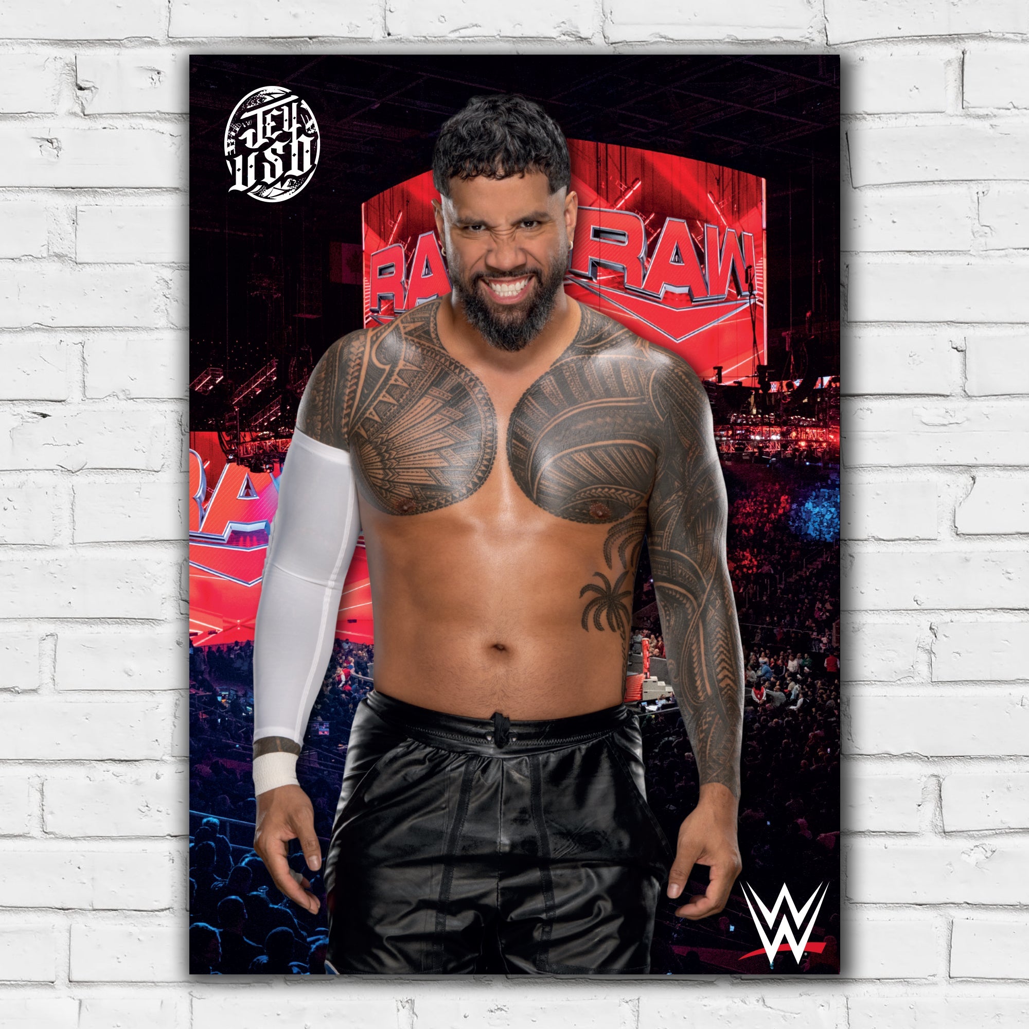 Jey Uso Crowd WWE Print Poster