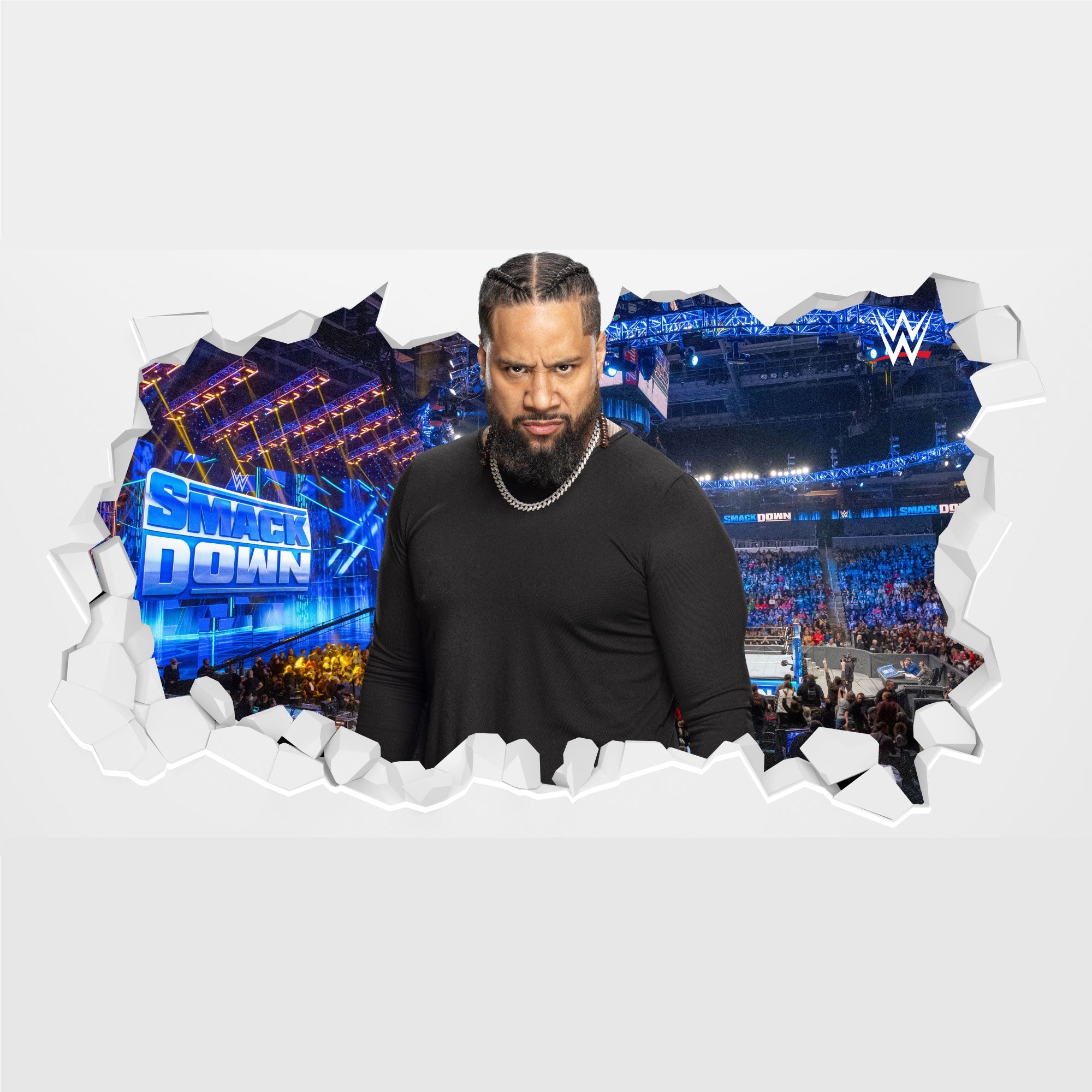 Jimmy Uso WWE Broken Wall Sticker