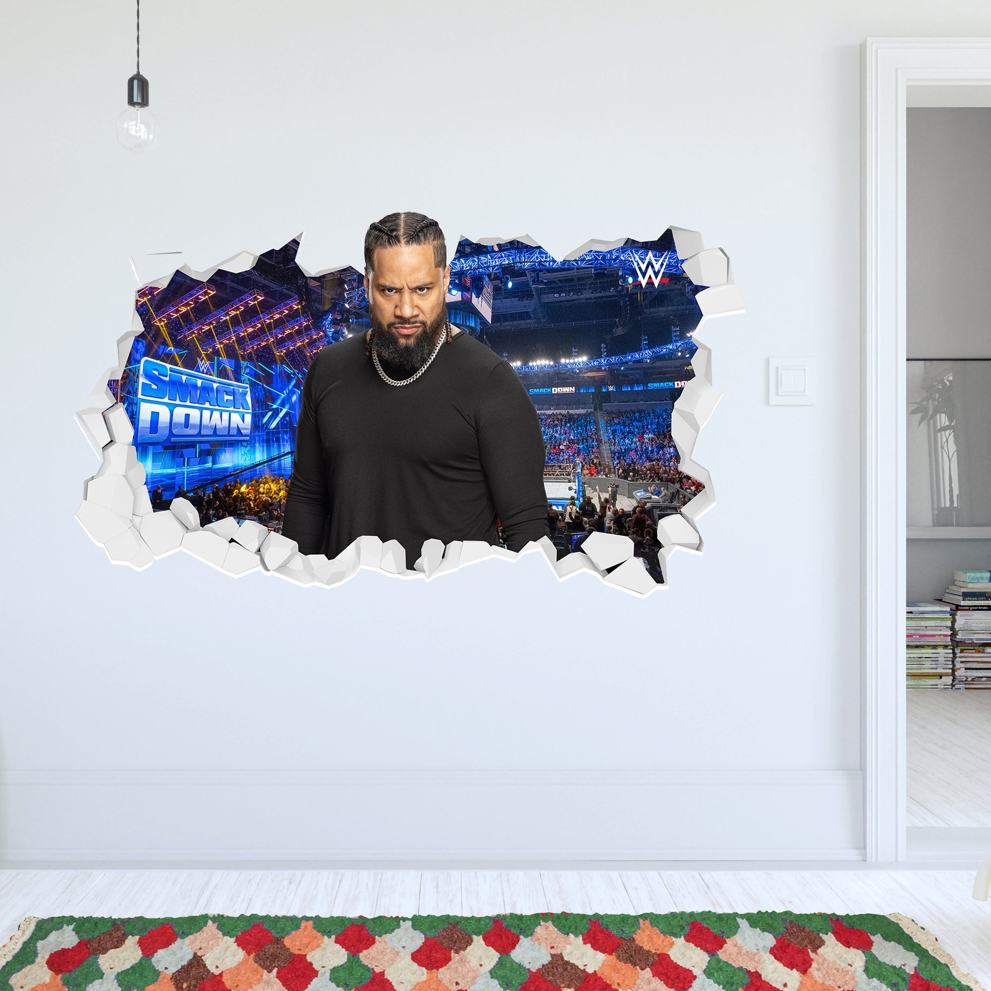 Jimmy Uso WWE Broken Wall Sticker