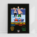 John Cena 8 Bit Pixel WWE Print Poster