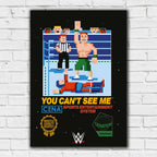 John Cena 8 Bit Pixel WWE Print Poster