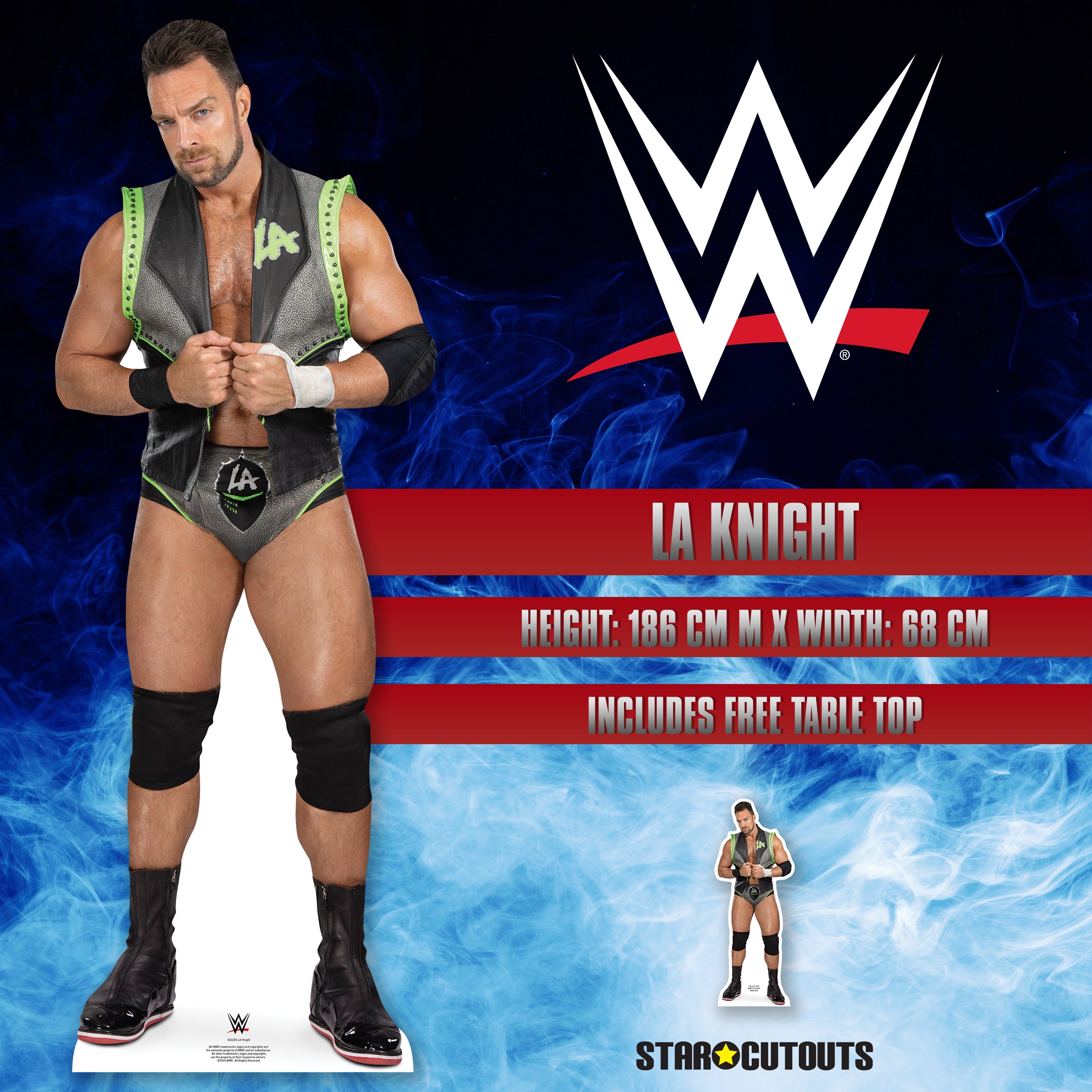 LA Knight WWE Cardboard Cut Out