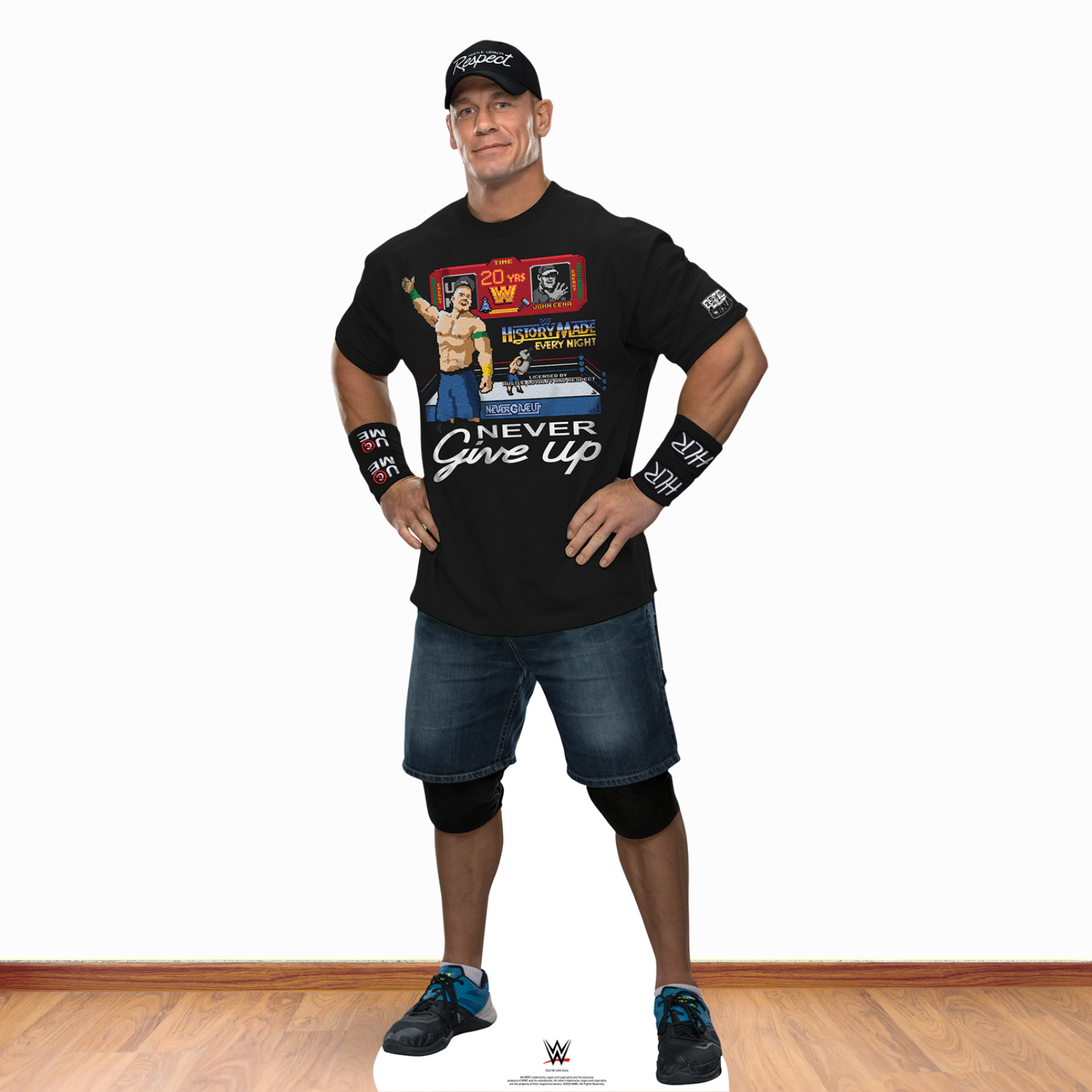 John Cena WWE Cardboard Cut Out (Black T-Shirt)