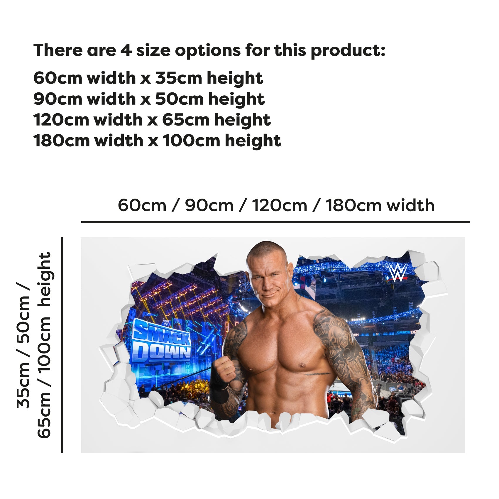 Randy Orton WWE Broken Wall Sticker