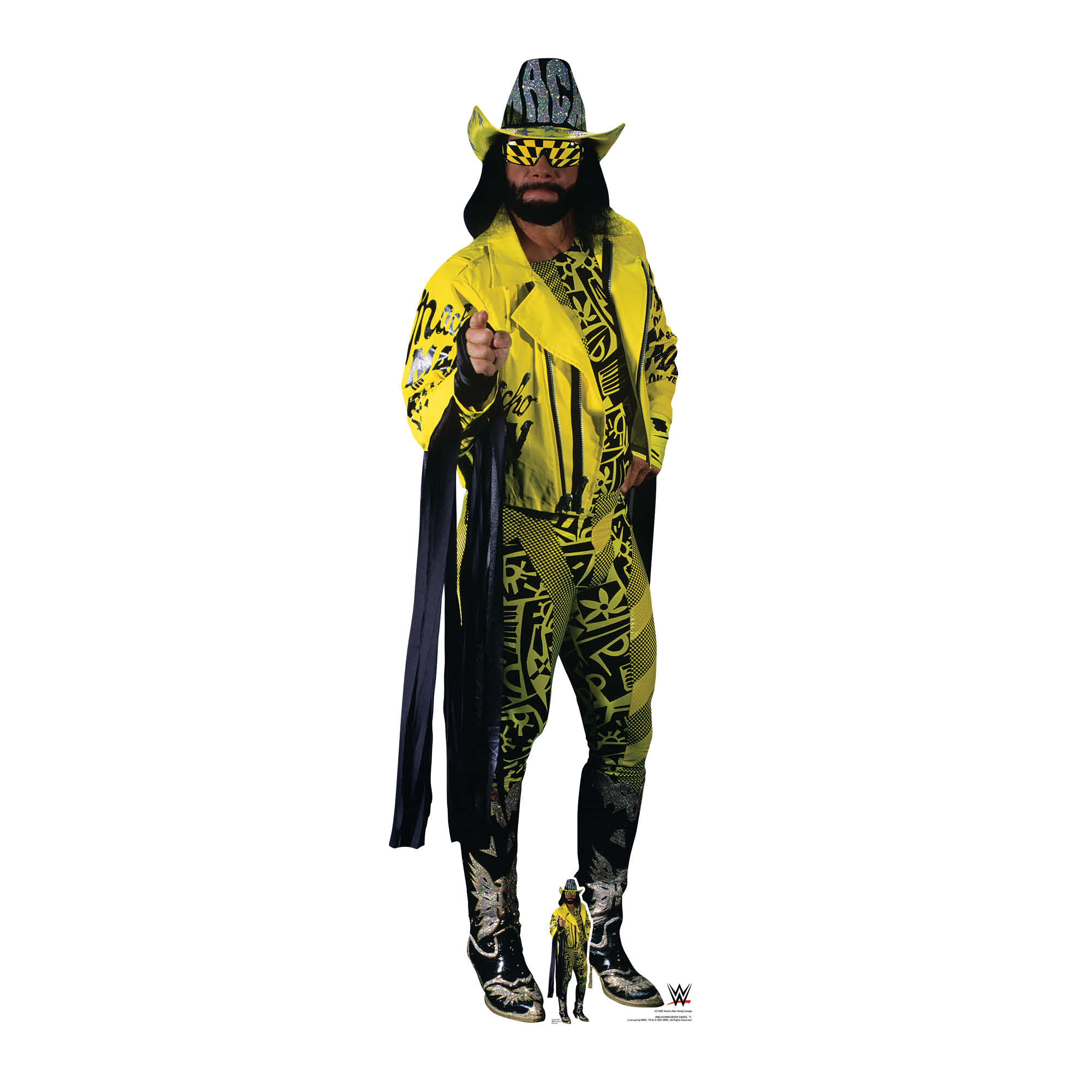 Macho Man Randy Savage WWE Cardboard Cut Out (Yellow)