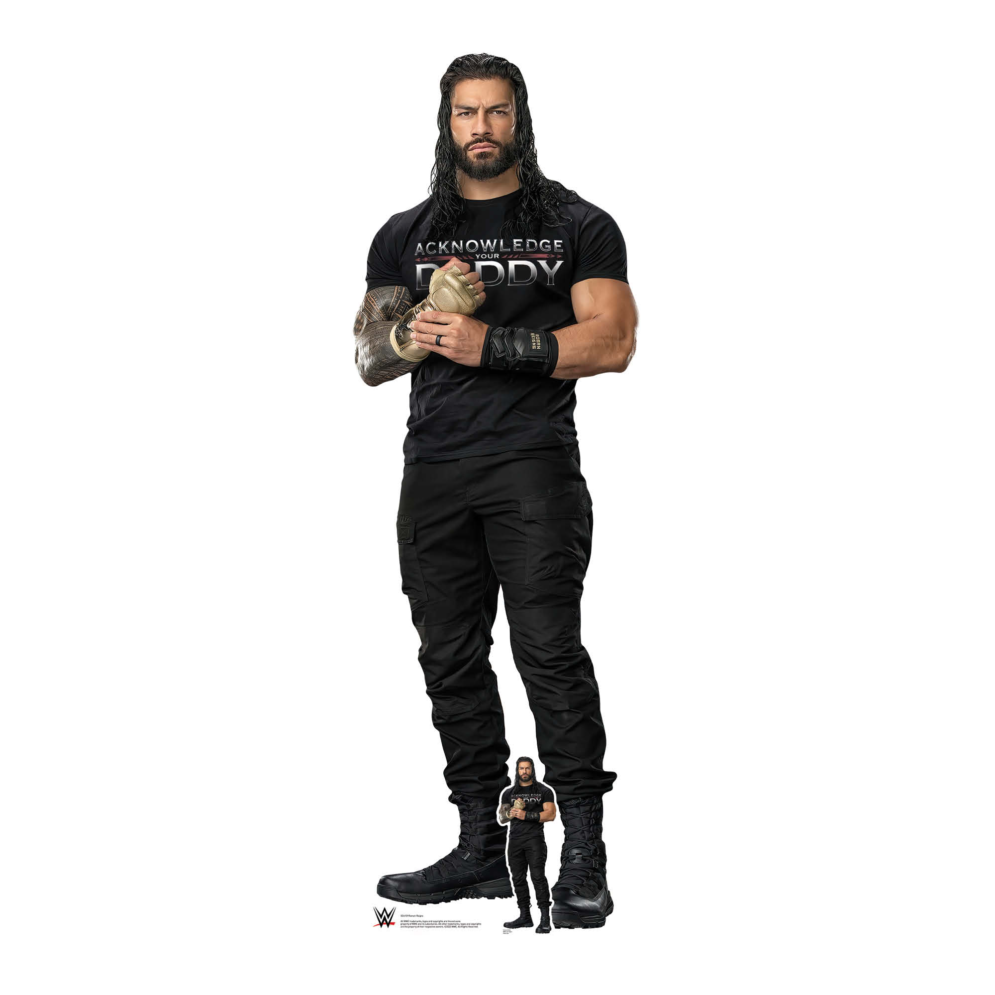 Roman Reigns WWE Cardboard Cut Out (Black T-Shirt)