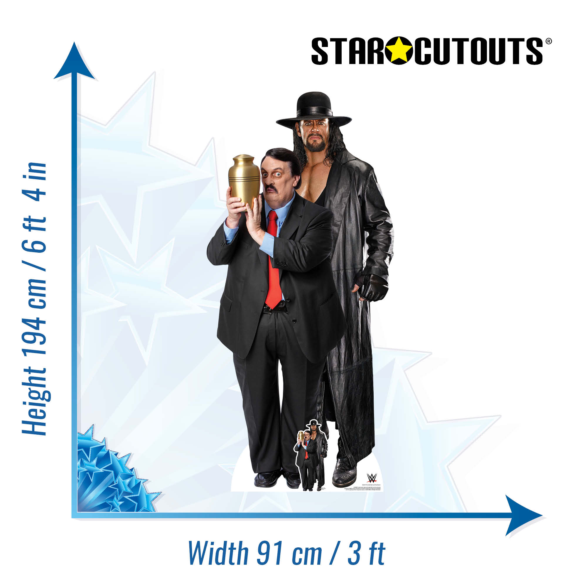 Undertaker & Paul Bearer WWE Cardboard Cut Out