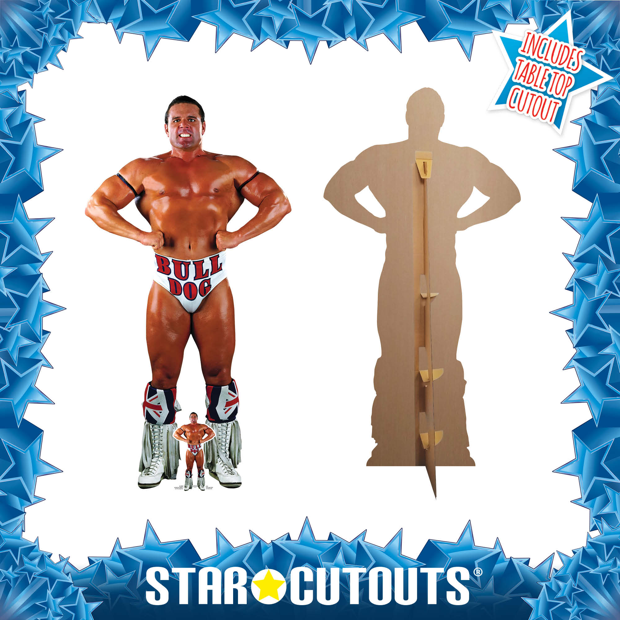 British Bulldog WWE Cardboard Cut Ou