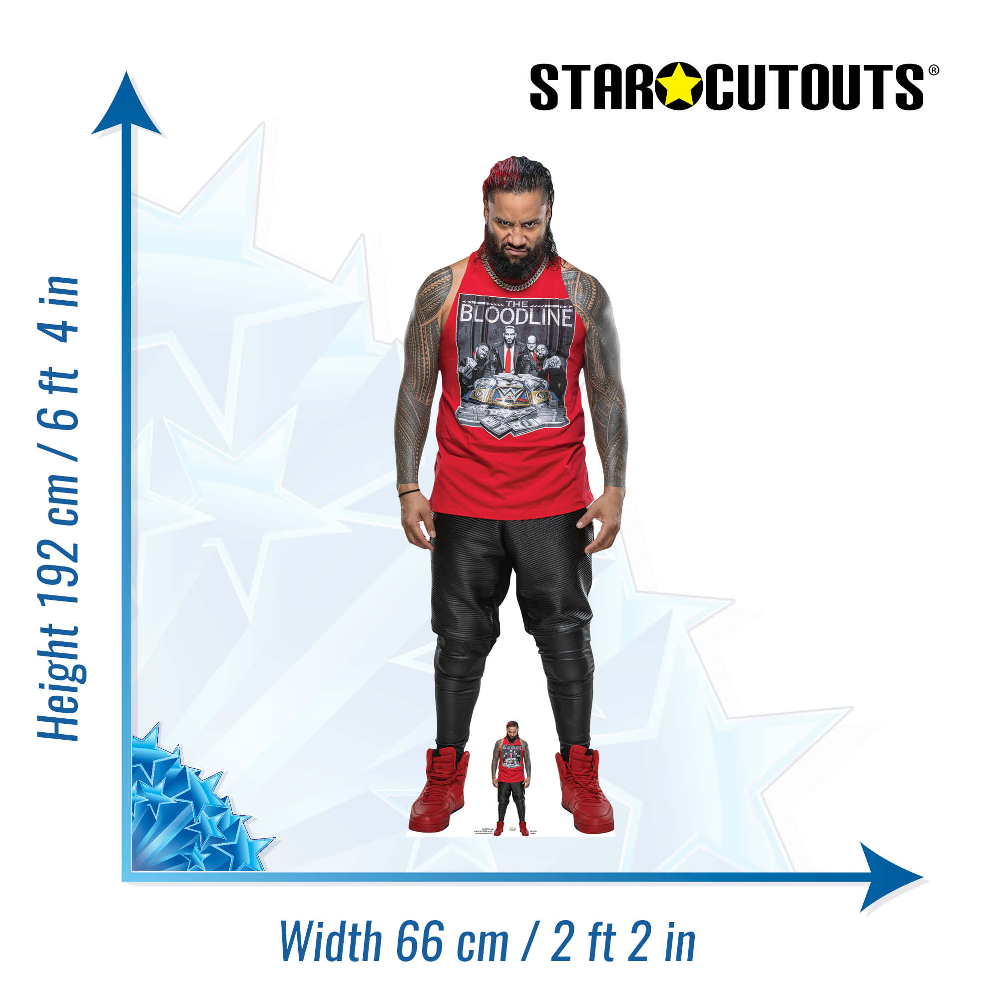 Jimmy Uso WWE Cardboard Cut Out
