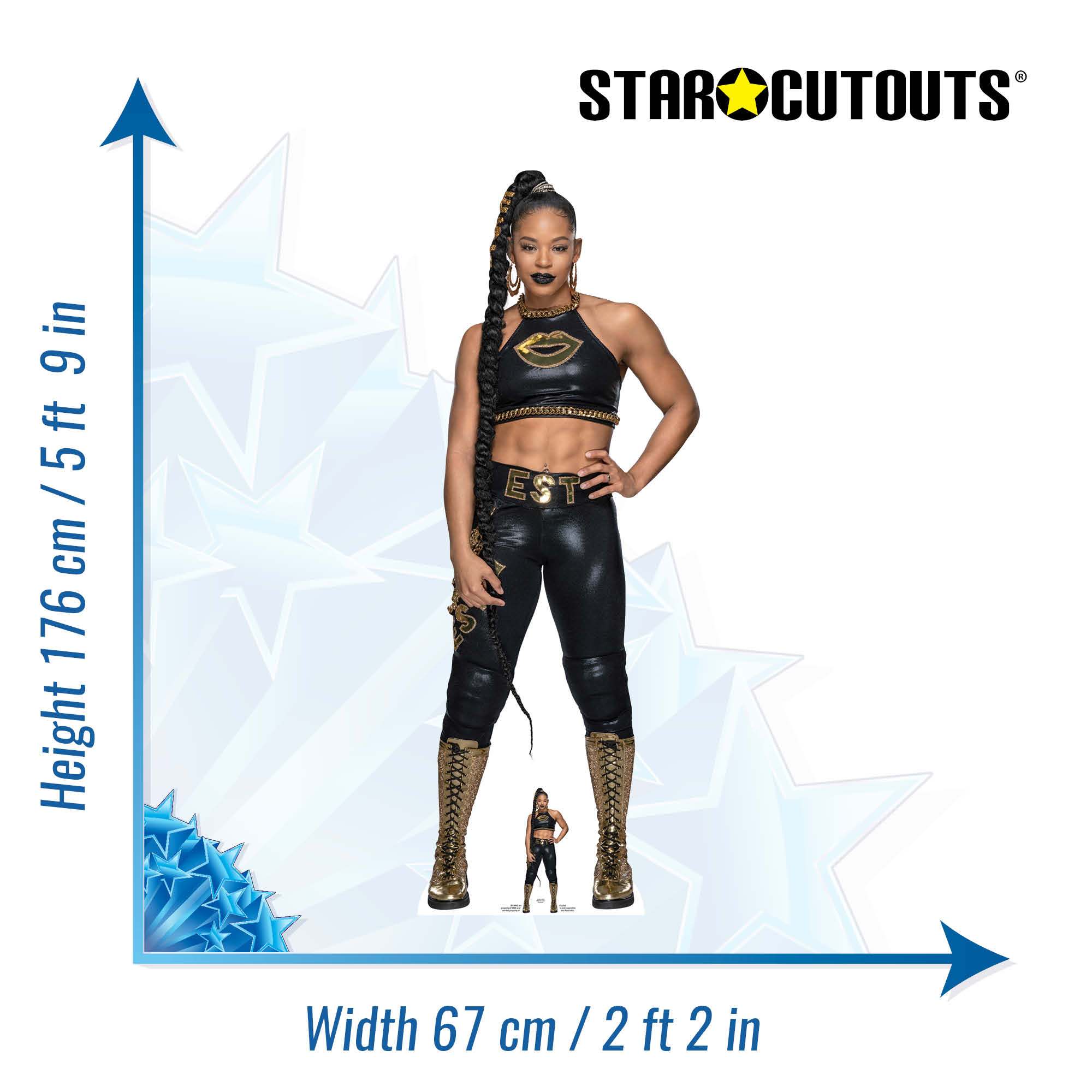 Bianca Belair WWE Cardboard Cut Out 2