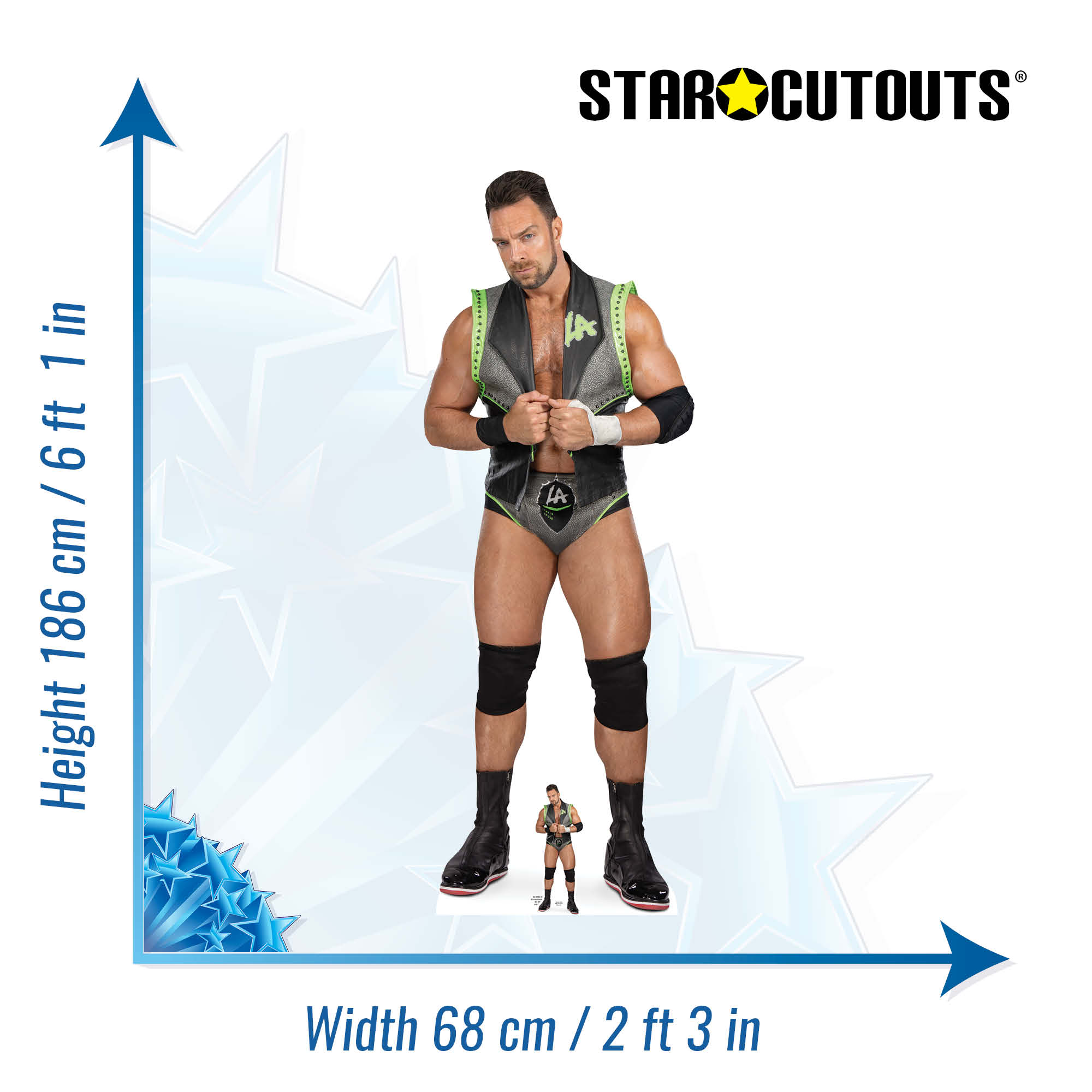 LA Knight WWE Cardboard Cut Out