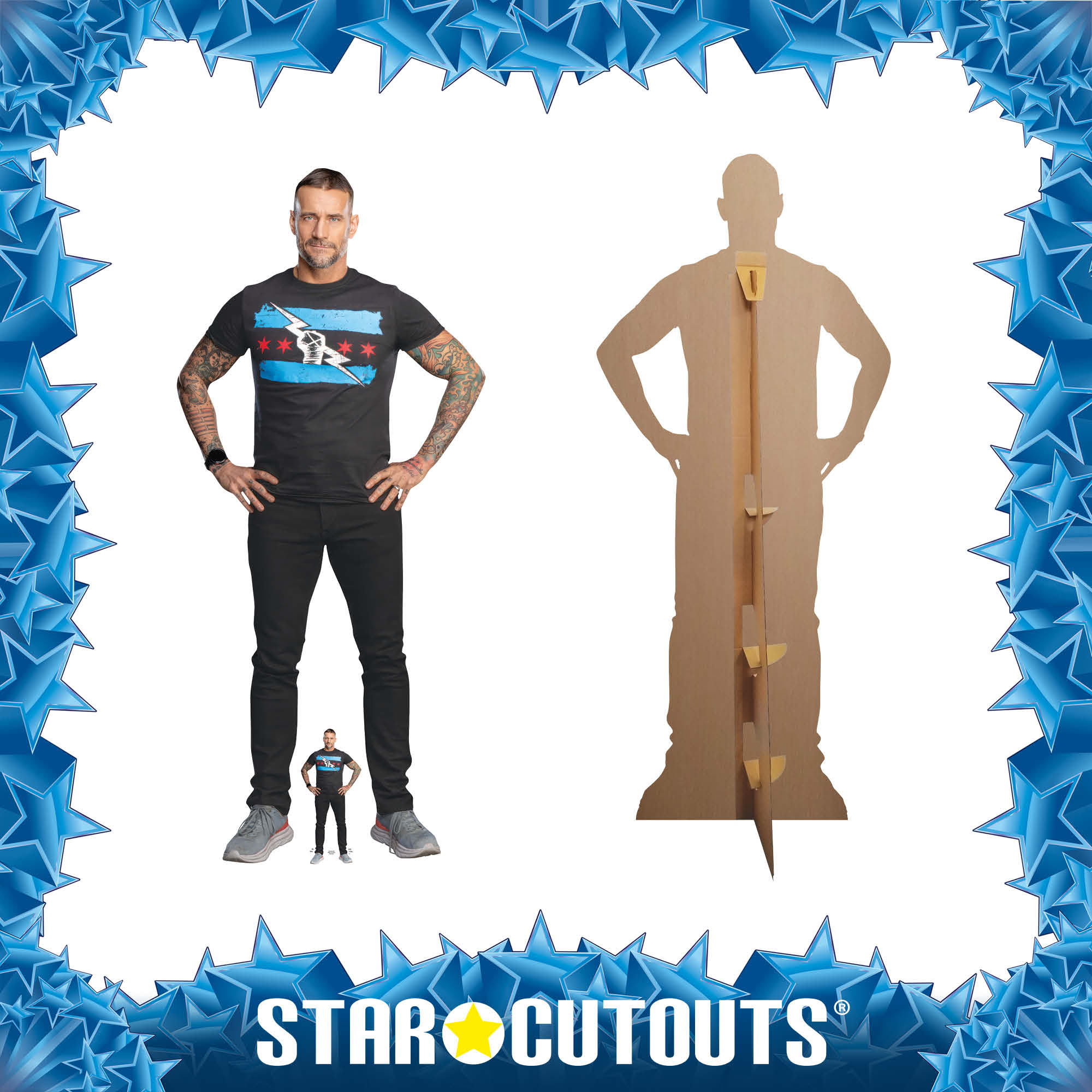 CM Punk WWE Cardboard Cut Out