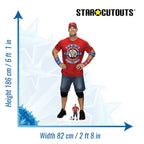 John Cena WWE Cardboard Cut Out (Red T-Shirt)