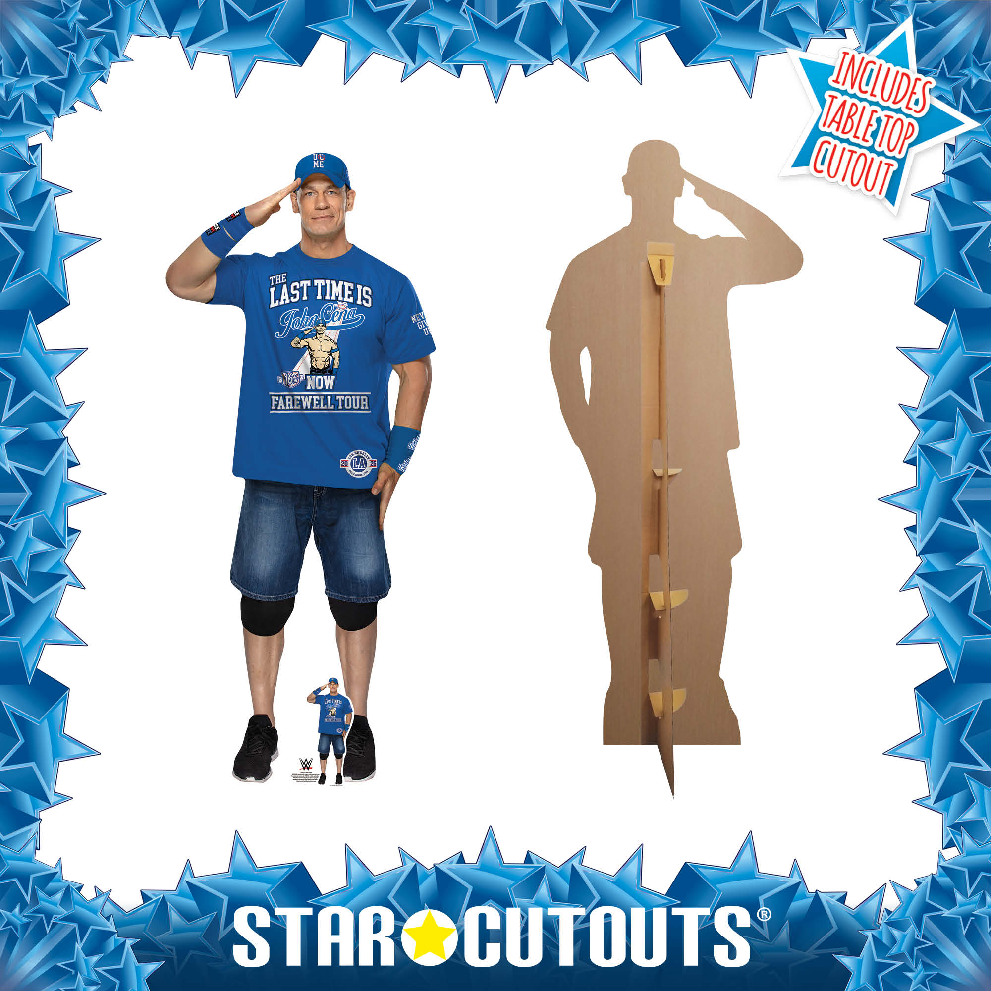 John Cena WWE Cardboard Cut Out (Blue T-Shirt)