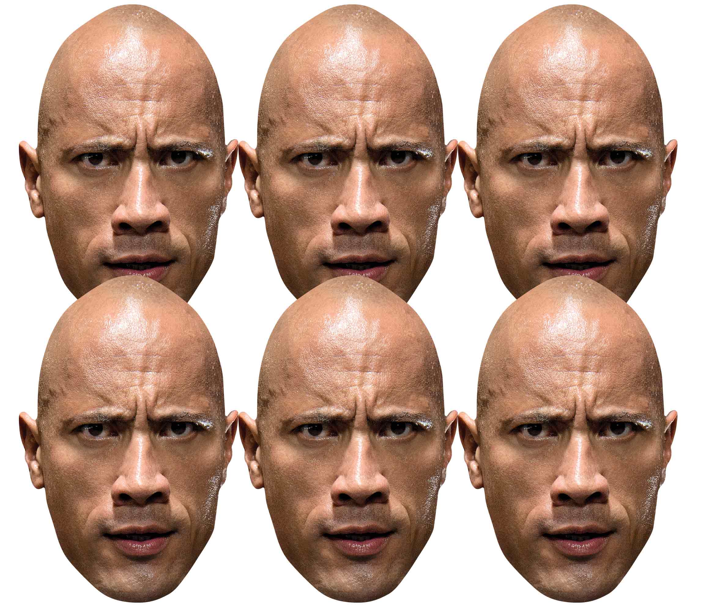 The Rock WWE Face Masks (6-pack)