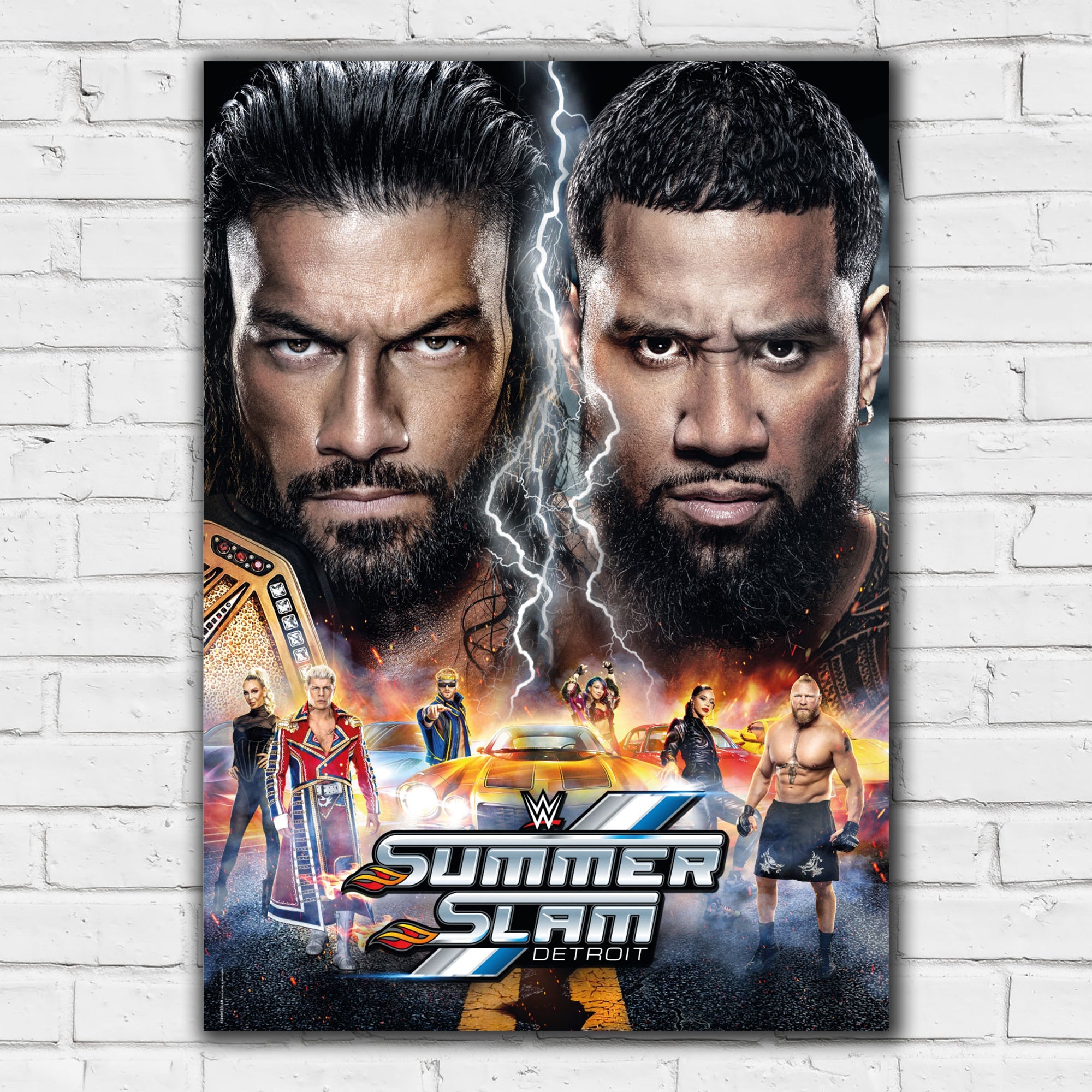 WWE SummerSlam Detroit Print Poster