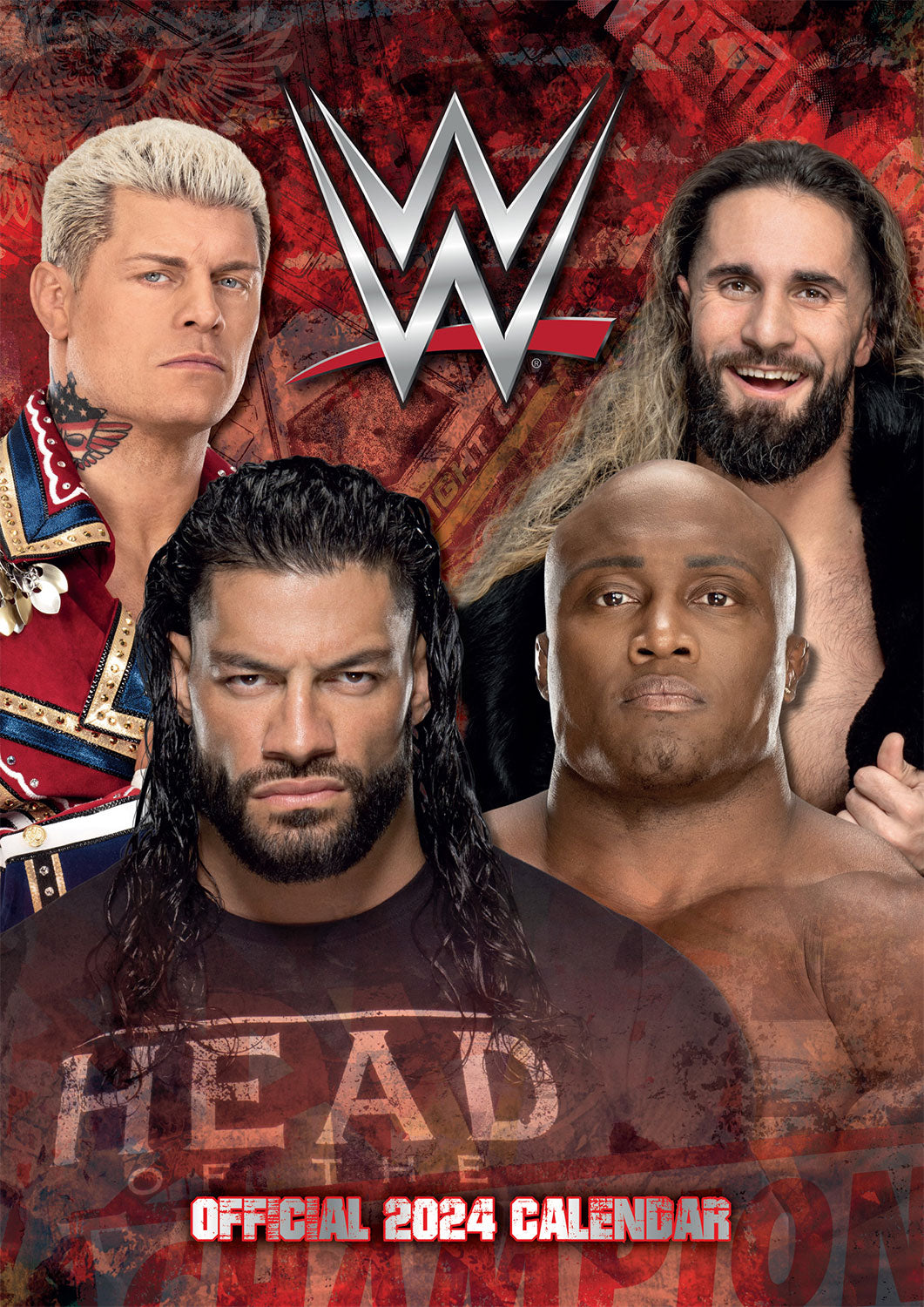 WWE Mens Superstars 2024 A3 Calendar