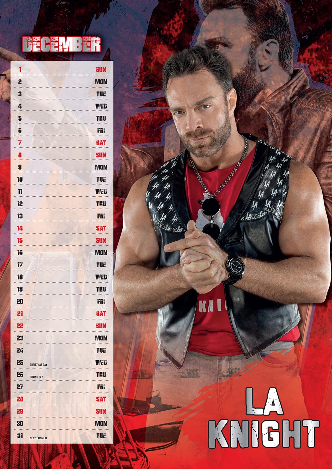 WWE Mens 2024 A3 Calendar