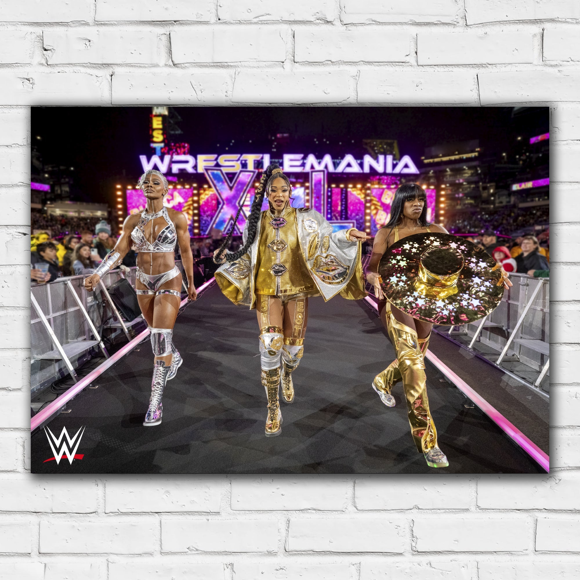 Jade Cargill Bianca Belair & Naomi WrestleMania Entrance WWE Print Poster