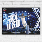 Jey Uso on Ring Ropes WrestleMania WWE Print Poster
