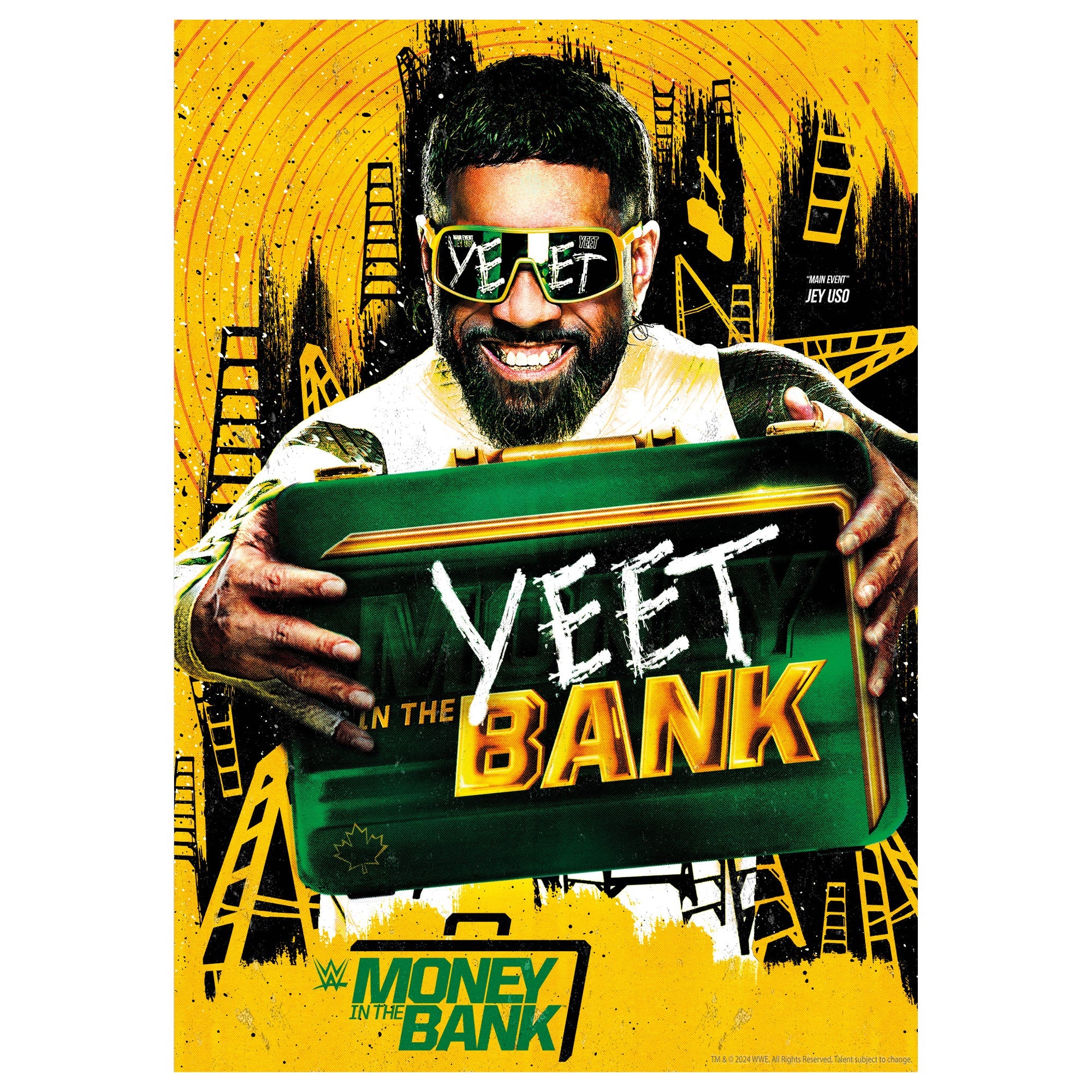 WWE Money in the Bank Jey Uso Yeet Print Poster