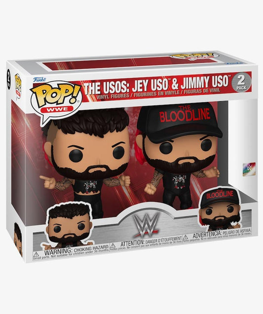 The Usos: Jey Uso & Jimmy Uso WWE POP Vinyl (Black attire) (2-Pack)