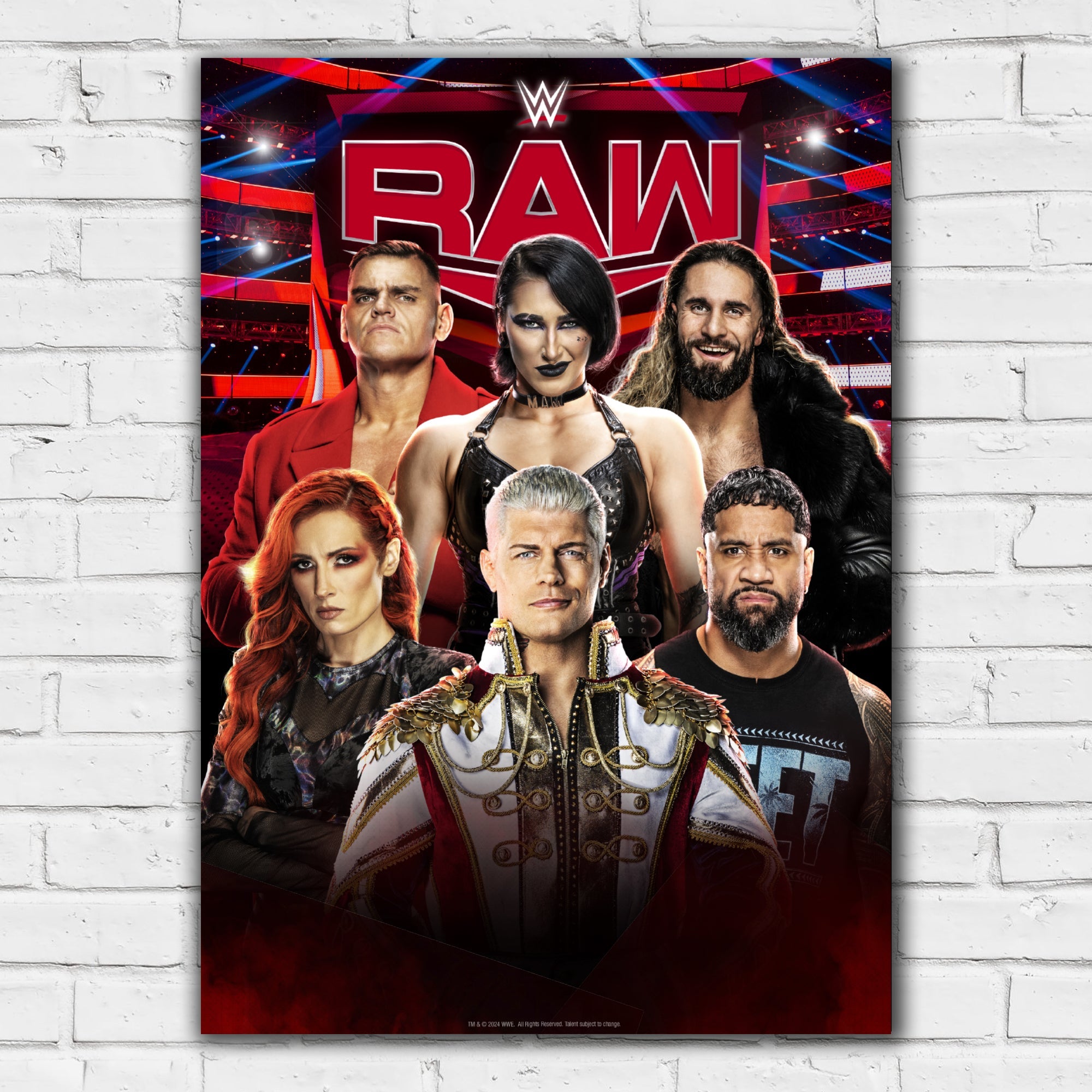 WWE RAW Weekly Programming Print Poster