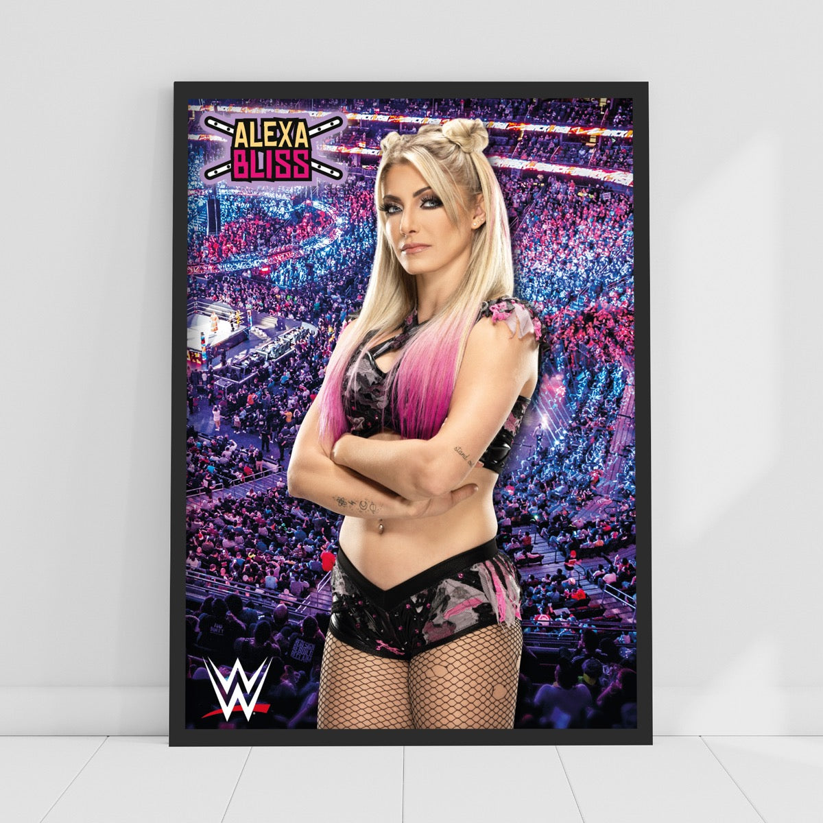Alexa Bliss Crowd WWE Print Poster