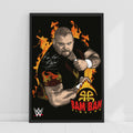 Bam Bam Bigelow Flames WWE Print Poster