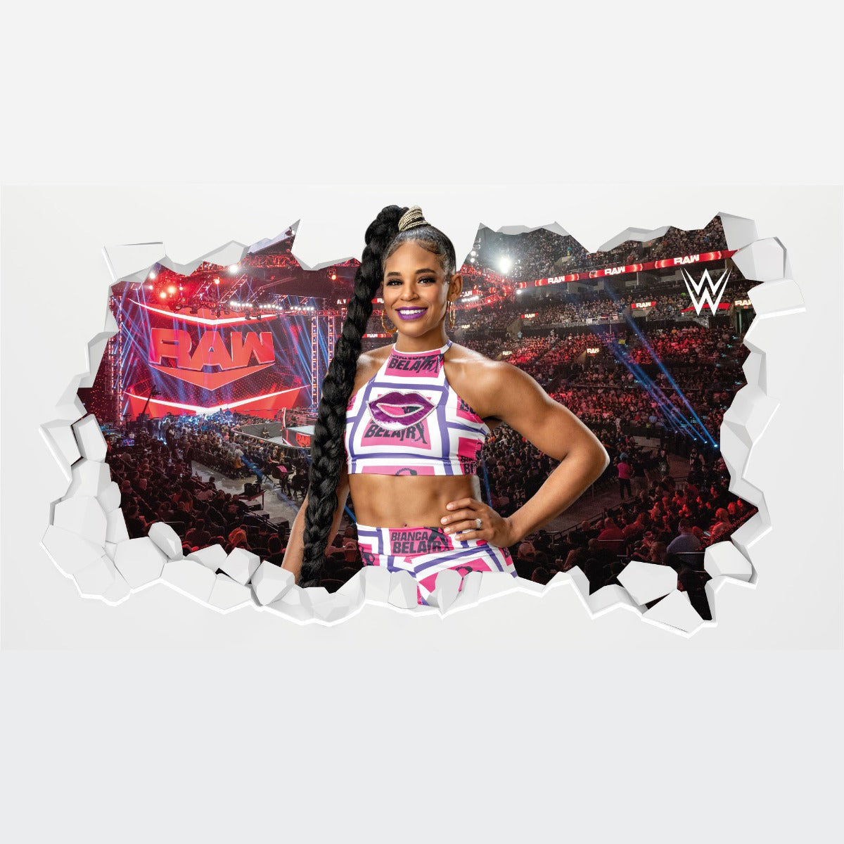 Bianca Belair WWE Broken Wall Sticker