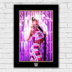 Bianca Belair Strongest Graphic WWE Print Poster