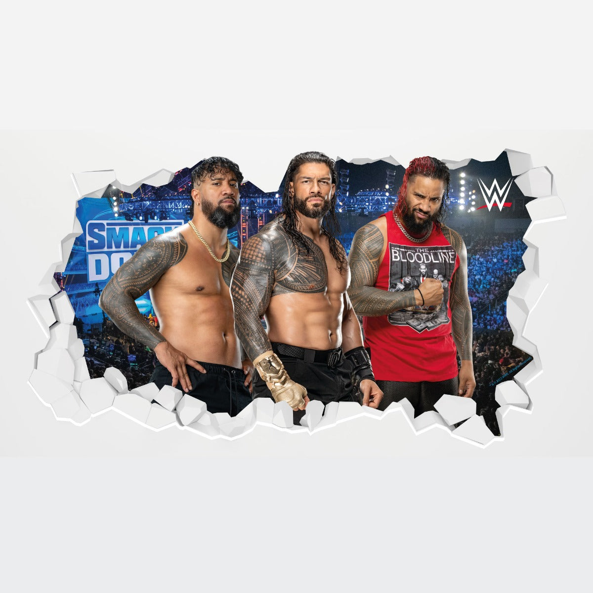 Bloodline WWE Broken Wall Sticker