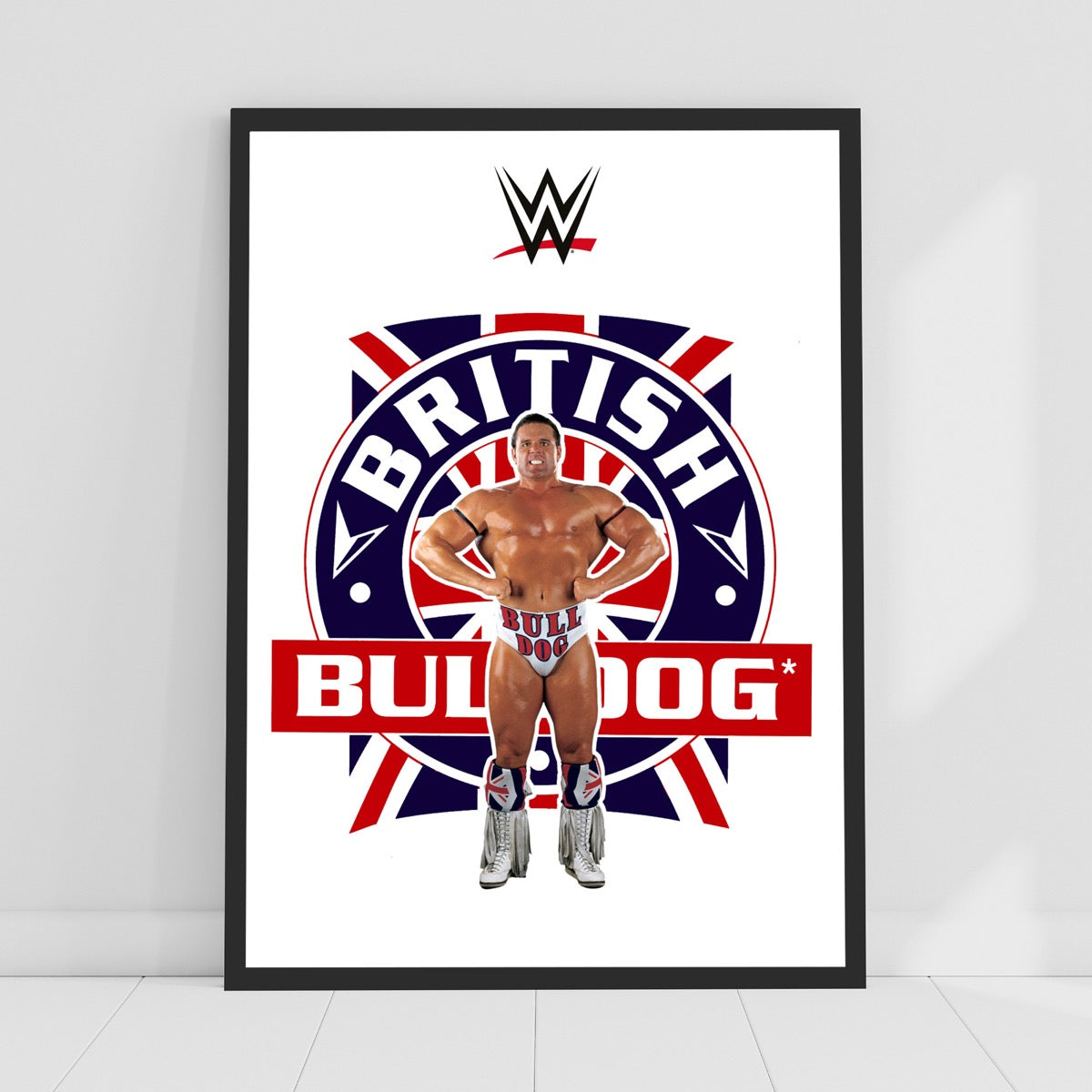 British Bulldog Graphic WWE Print Poster