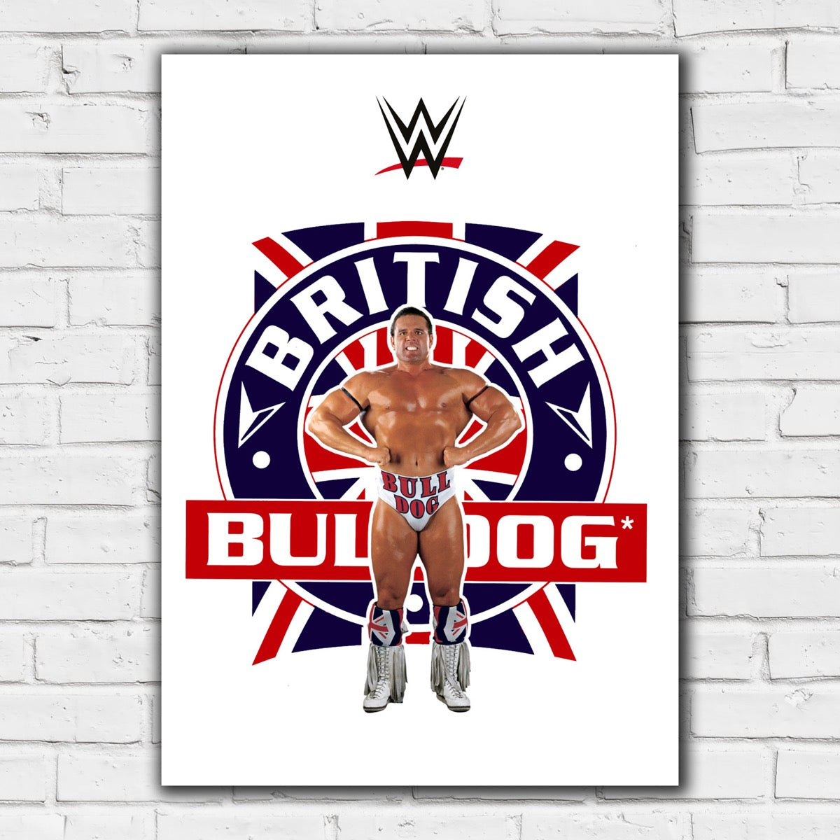 British Bulldog Graphic WWE Print Poster