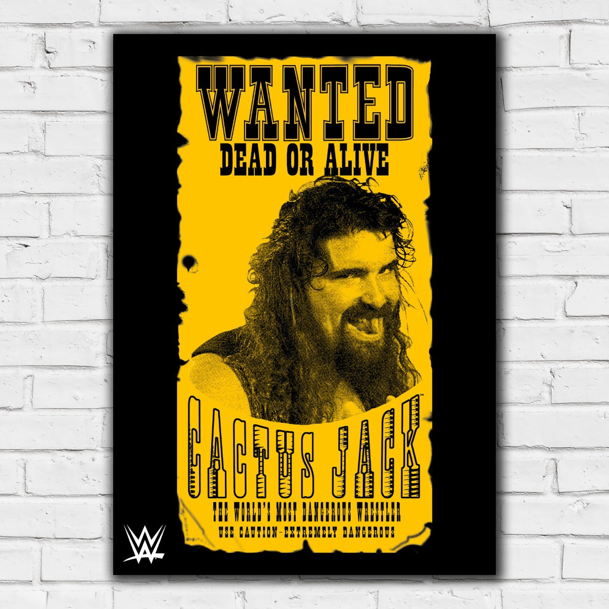 Cactus Jack WWE Wanted Print Poster