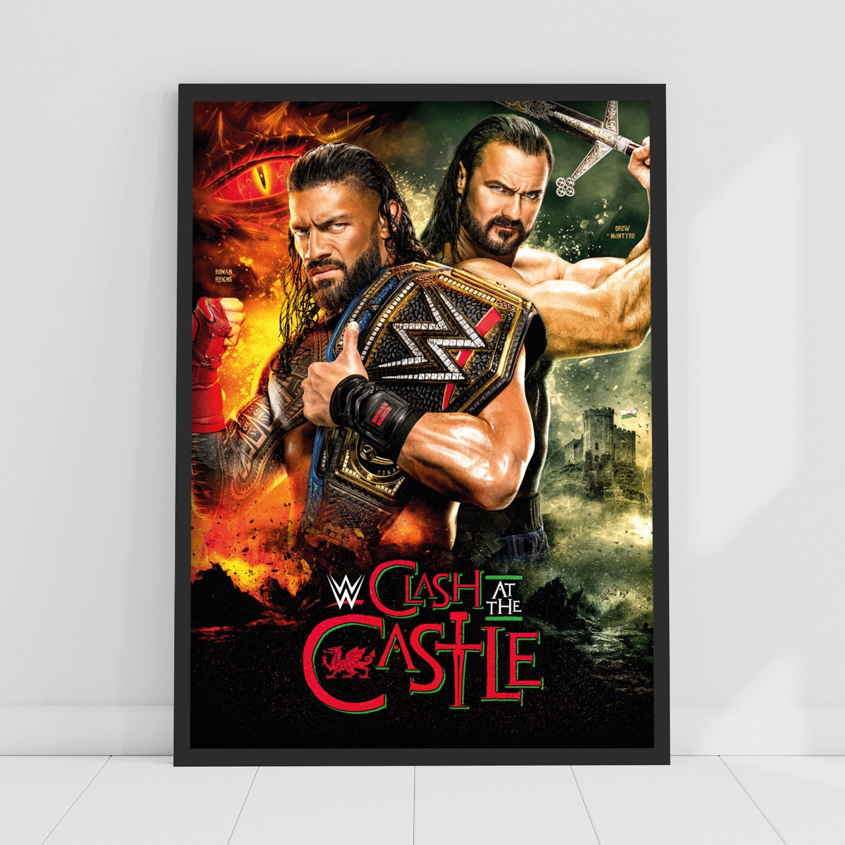 WWE Clash at the Castle Belt Print Poster