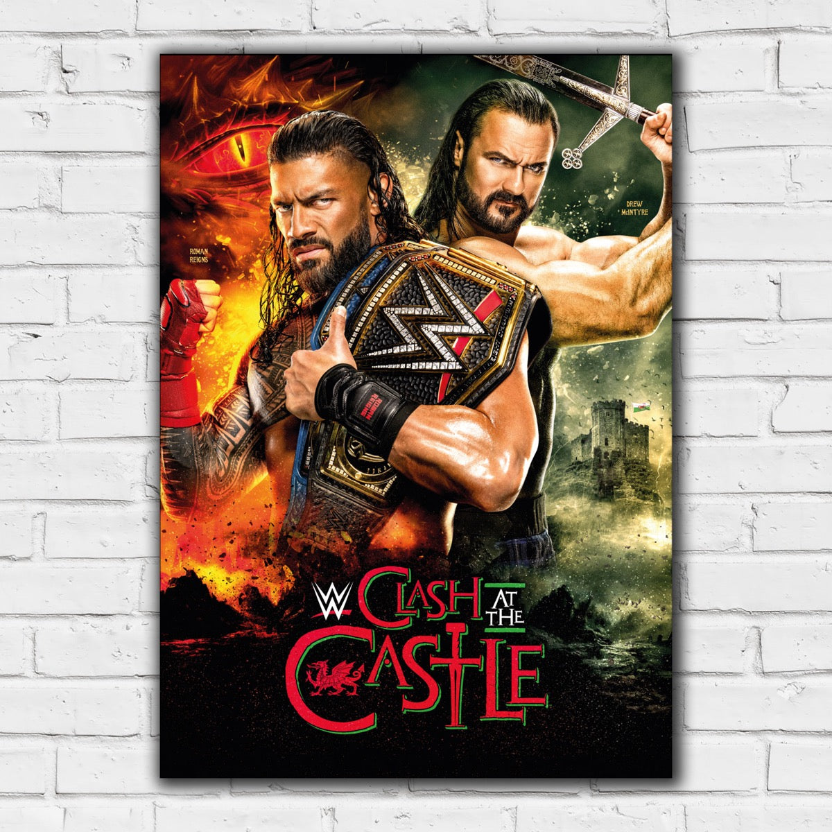 WWE Clash at the Castle Belt Print Poster