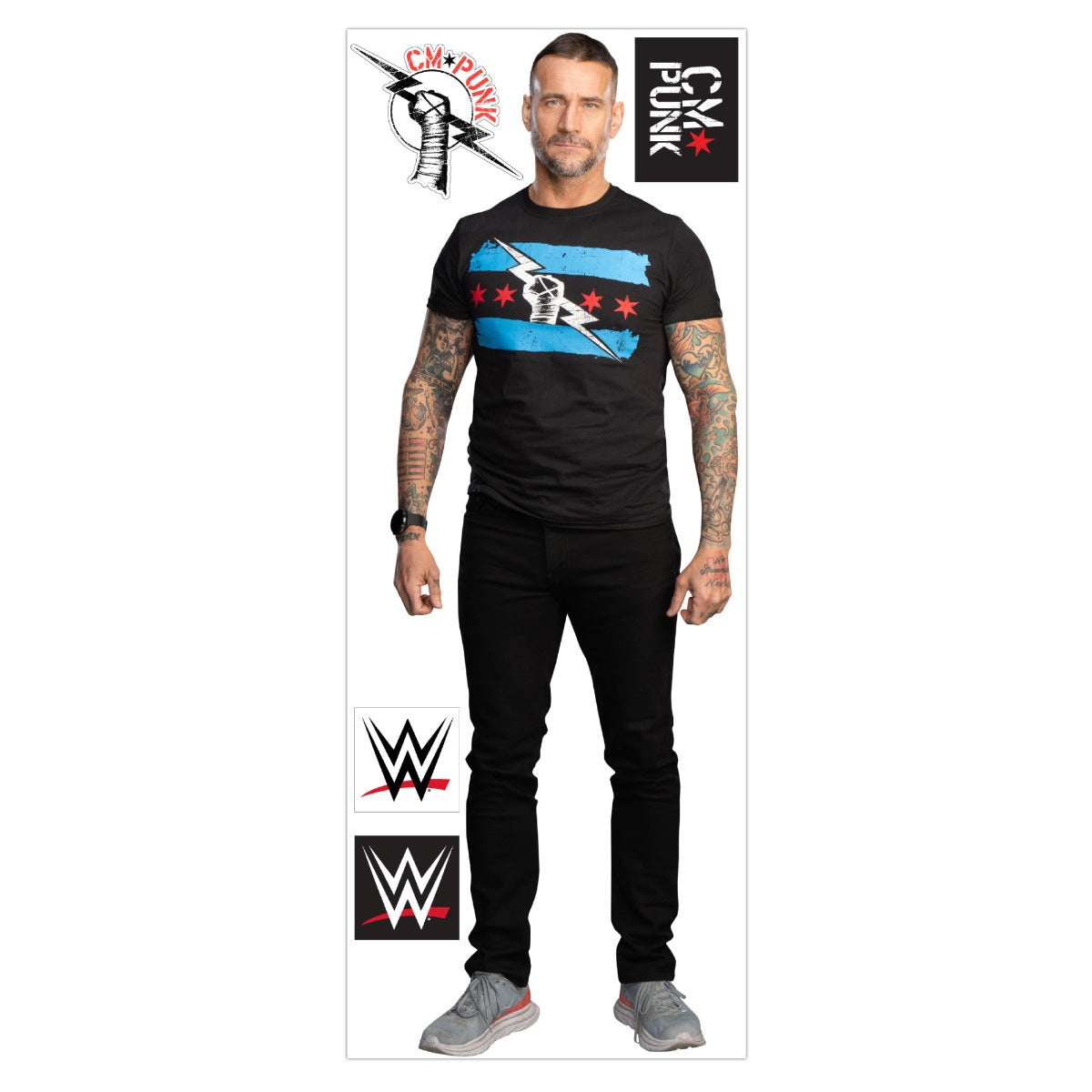 CM Punk WWE Cut Out Wall Sticker