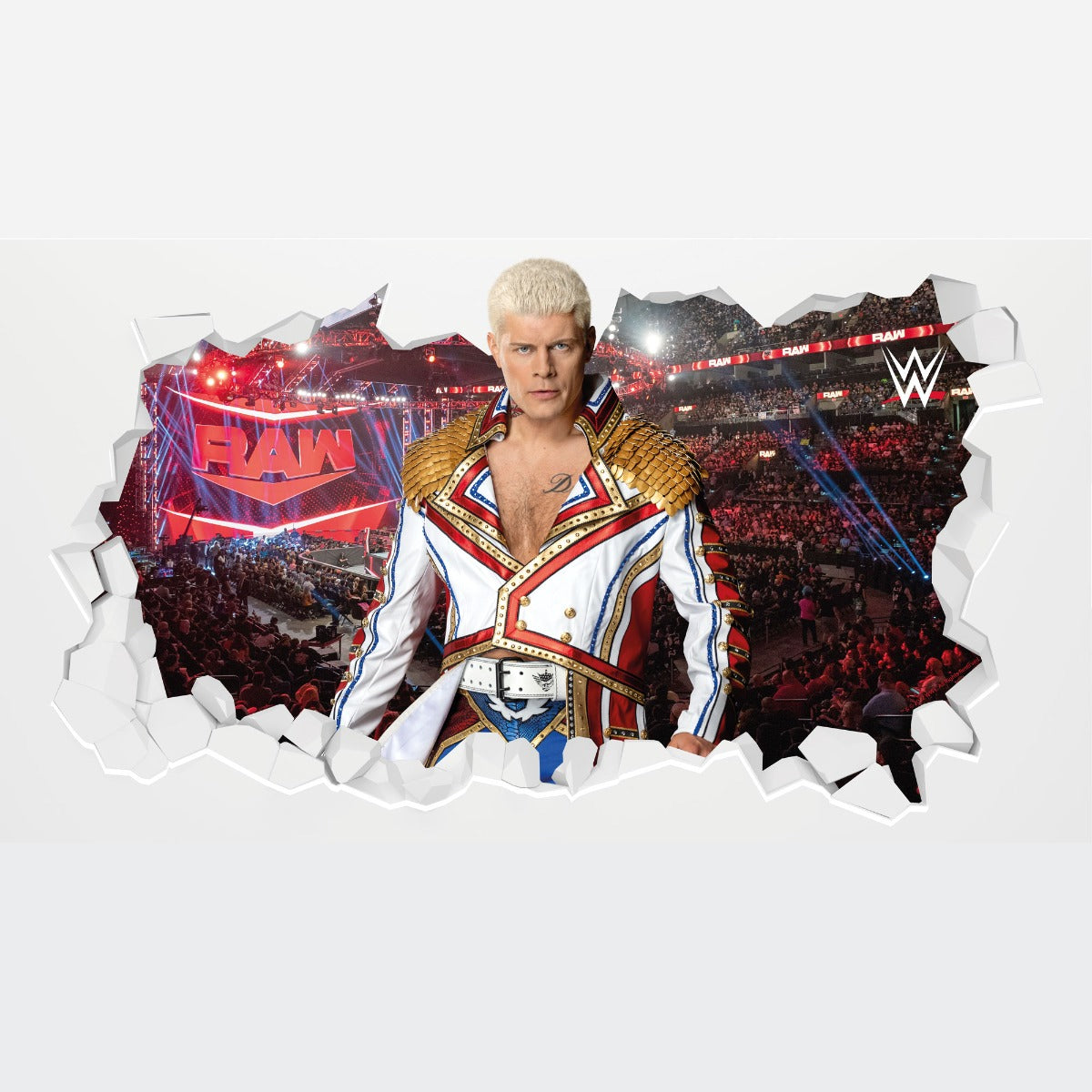 Cody Rhodes WWE Broken Wall Sticker – wrestlingshop.com