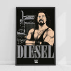 Diesel Sketch WWE Print Poster
