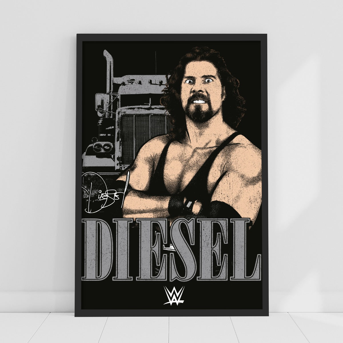 Diesel Sketch WWE Print Poster
