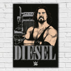 Diesel Sketch WWE Print Poster