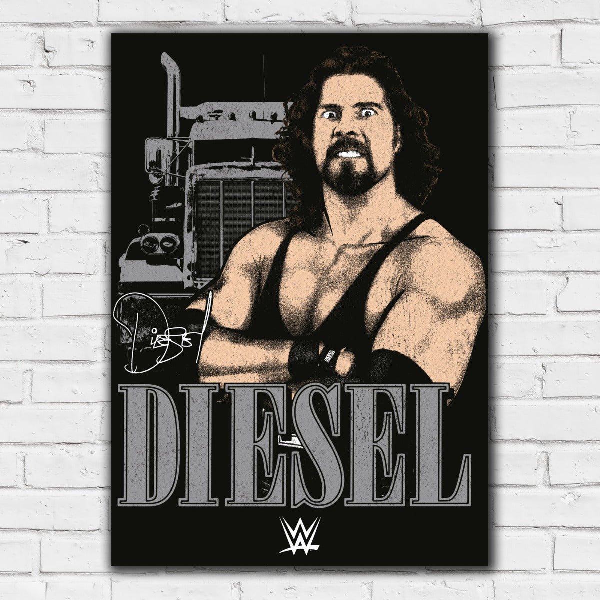 Diesel Sketch WWE Print Poster