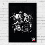 Hollywood Hulk Hogan Black & White Graphic WWE Print Poster